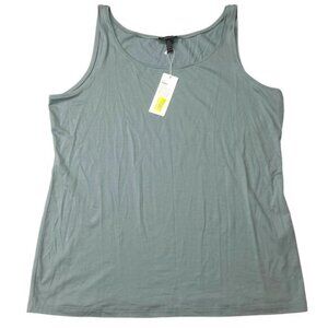 Eileen Fisher Tank Top Fine Tencel Jersey Sleeveless Shirt Women's XL Top NEW